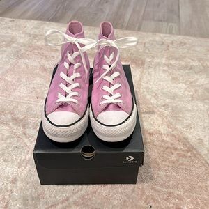 Pink Platform Converse